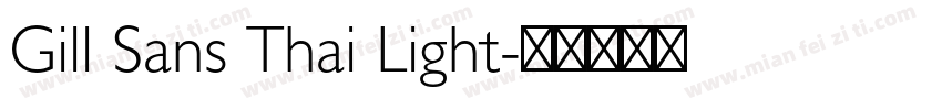 Gill Sans Thai Light字体转换
